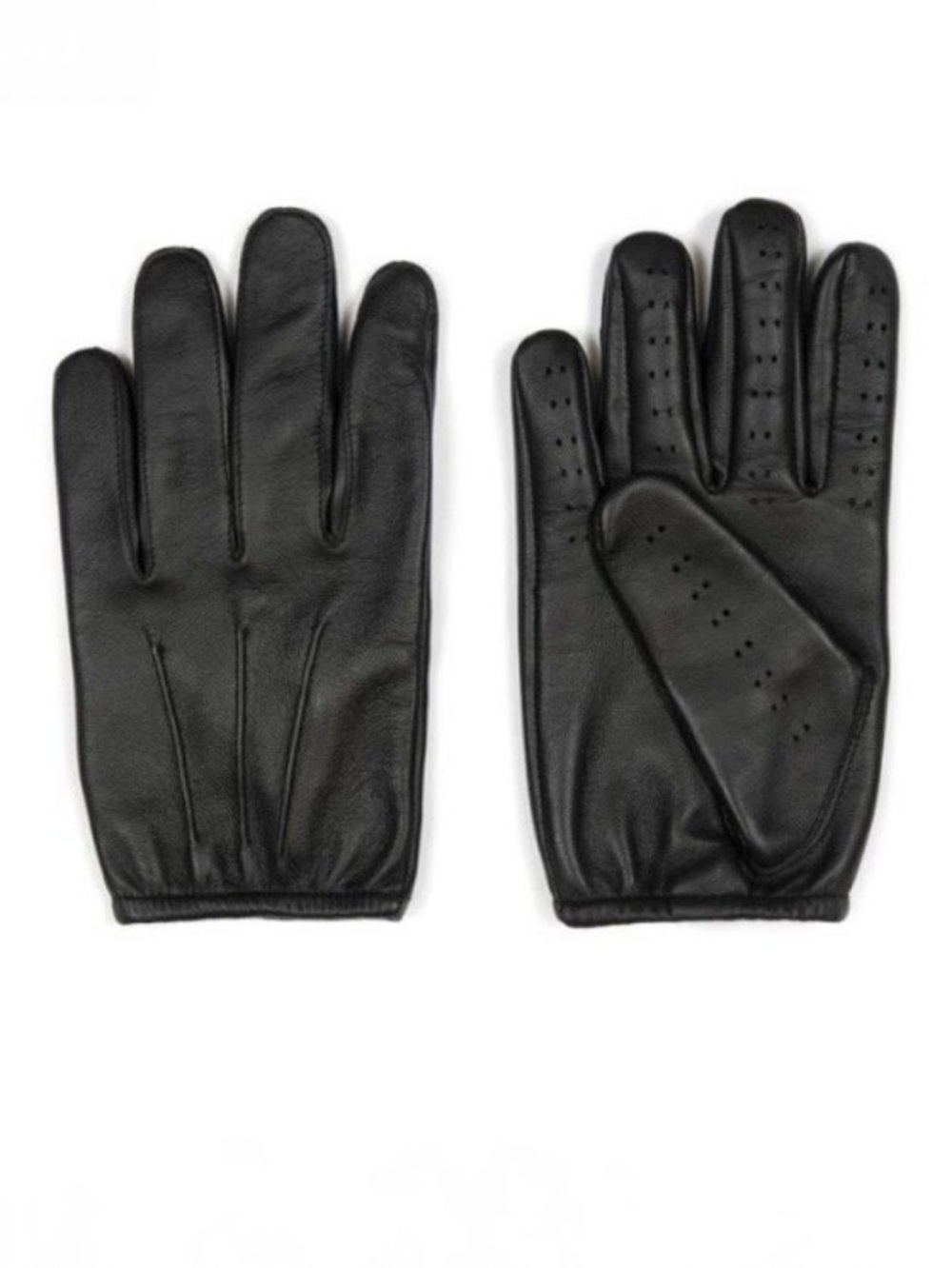 Black Leather Gloves